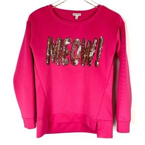 Juicy Couture Pink MEOW Scuba Sweatshirt Size XS